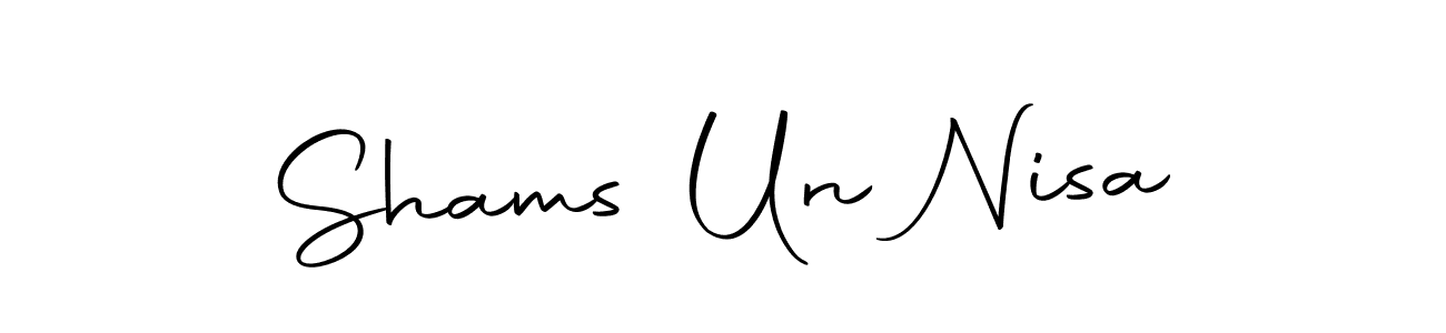 You can use this online signature creator to create a handwritten signature for the name Shams Un Nisa. This is the best online autograph maker. Shams Un Nisa signature style 10 images and pictures png