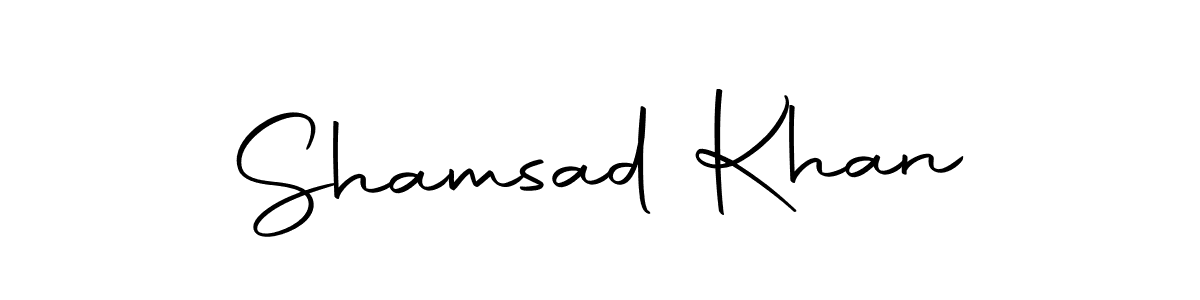 The best way (Autography-DOLnW) to make a short signature is to pick only two or three words in your name. The name Shamsad Khan include a total of six letters. For converting this name. Shamsad Khan signature style 10 images and pictures png