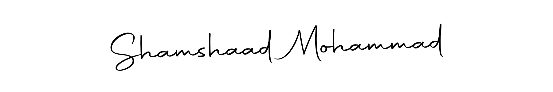 The best way (Autography-DOLnW) to make a short signature is to pick only two or three words in your name. The name Shamshaad Mohammad include a total of six letters. For converting this name. Shamshaad Mohammad signature style 10 images and pictures png