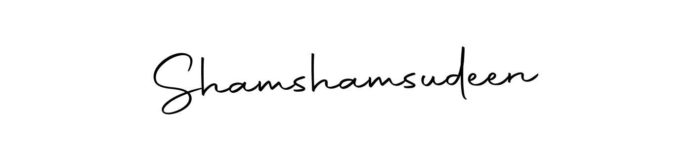 Use a signature maker to create a handwritten signature online. With this signature software, you can design (Autography-DOLnW) your own signature for name Shamshamsudeen. Shamshamsudeen signature style 10 images and pictures png