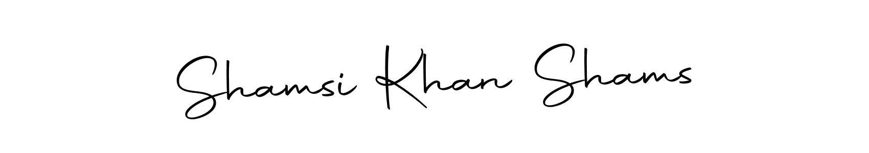 Use a signature maker to create a handwritten signature online. With this signature software, you can design (Autography-DOLnW) your own signature for name Shamsi Khan Shams. Shamsi Khan Shams signature style 10 images and pictures png