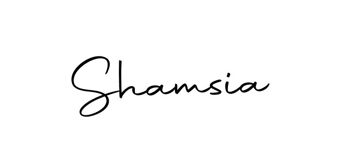 The best way (Autography-DOLnW) to make a short signature is to pick only two or three words in your name. The name Shamsia include a total of six letters. For converting this name. Shamsia signature style 10 images and pictures png