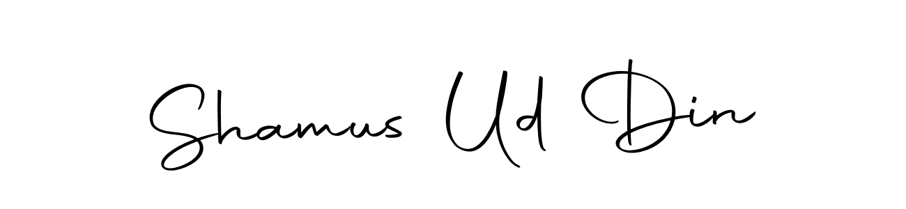 How to make Shamus Ud Din name signature. Use Autography-DOLnW style for creating short signs online. This is the latest handwritten sign. Shamus Ud Din signature style 10 images and pictures png