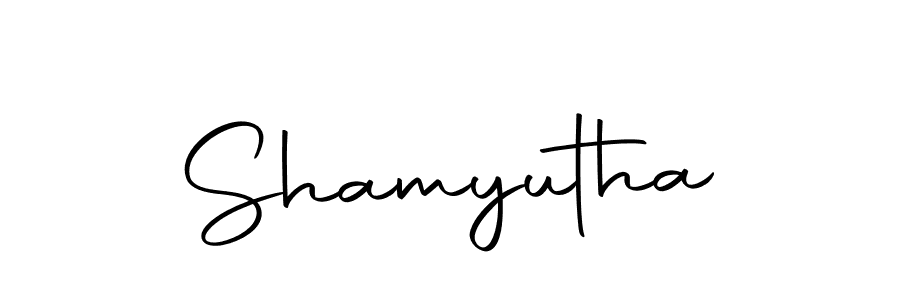 Shamyutha stylish signature style. Best Handwritten Sign (Autography-DOLnW) for my name. Handwritten Signature Collection Ideas for my name Shamyutha. Shamyutha signature style 10 images and pictures png