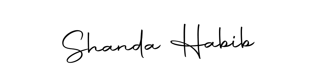 You can use this online signature creator to create a handwritten signature for the name Shanda Habib. This is the best online autograph maker. Shanda Habib signature style 10 images and pictures png