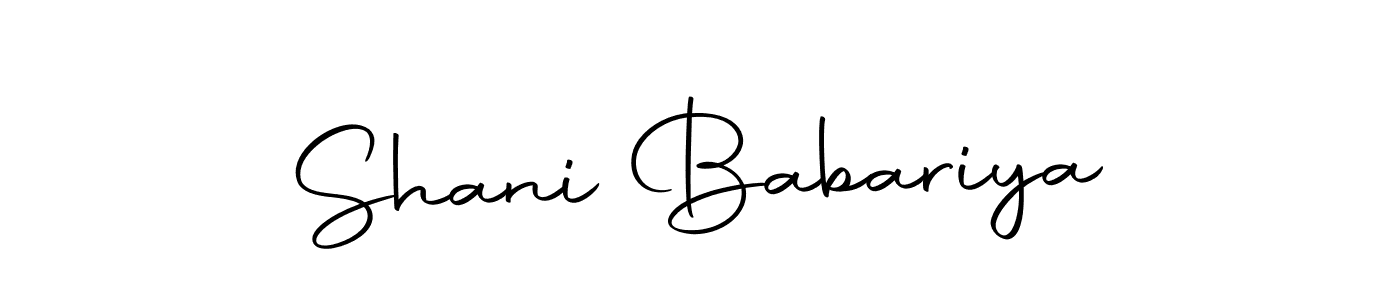 The best way (Autography-DOLnW) to make a short signature is to pick only two or three words in your name. The name Shani Babariya include a total of six letters. For converting this name. Shani Babariya signature style 10 images and pictures png