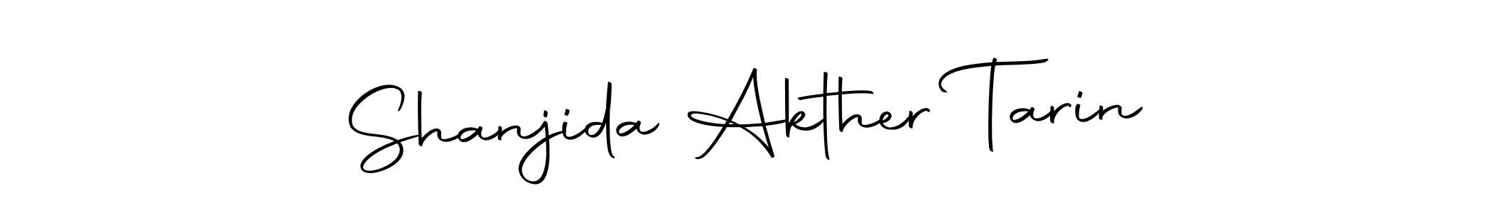 How to make Shanjida Akther Tarin name signature. Use Autography-DOLnW style for creating short signs online. This is the latest handwritten sign. Shanjida Akther Tarin signature style 10 images and pictures png