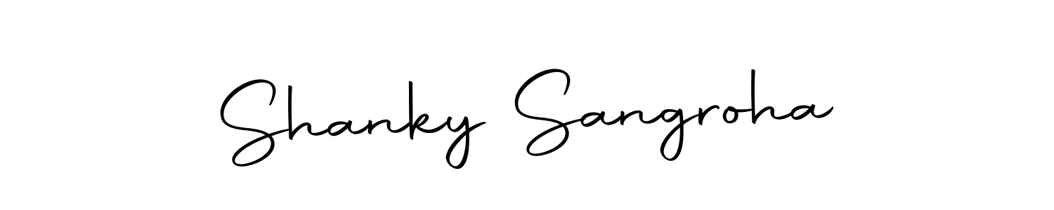 Make a beautiful signature design for name Shanky Sangroha. Use this online signature maker to create a handwritten signature for free. Shanky Sangroha signature style 10 images and pictures png
