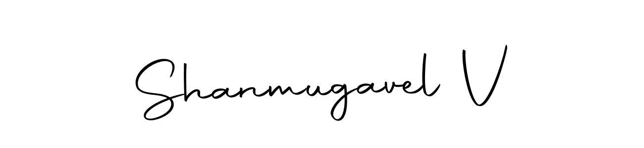 Make a beautiful signature design for name Shanmugavel V. With this signature (Autography-DOLnW) style, you can create a handwritten signature for free. Shanmugavel V signature style 10 images and pictures png