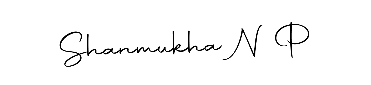 Design your own signature with our free online signature maker. With this signature software, you can create a handwritten (Autography-DOLnW) signature for name Shanmukha N P. Shanmukha N P signature style 10 images and pictures png