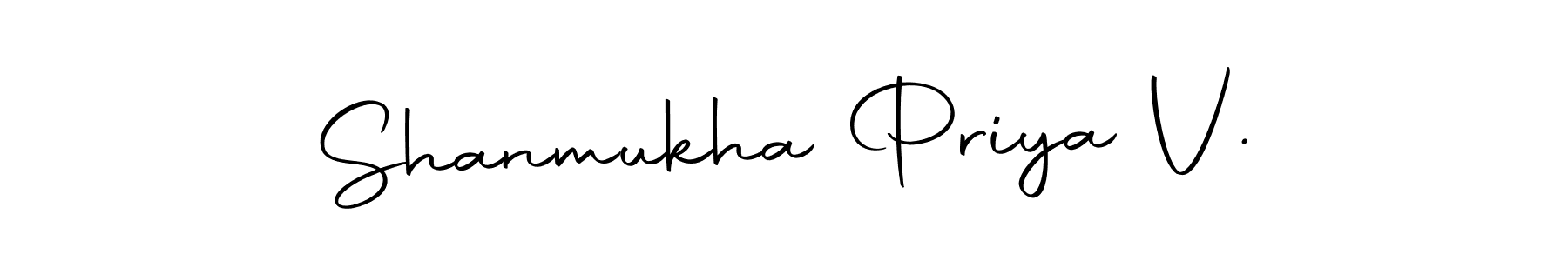 Check out images of Autograph of Shanmukha Priya V. name. Actor Shanmukha Priya V. Signature Style. Autography-DOLnW is a professional sign style online. Shanmukha Priya V. signature style 10 images and pictures png