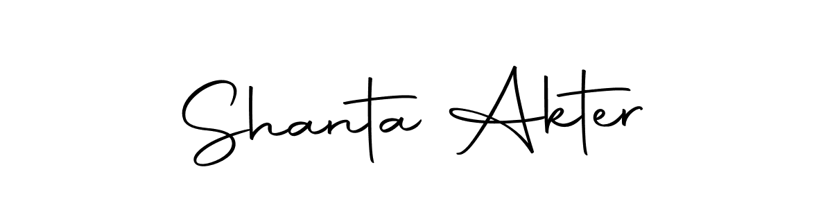Use a signature maker to create a handwritten signature online. With this signature software, you can design (Autography-DOLnW) your own signature for name Shanta Akter. Shanta Akter signature style 10 images and pictures png
