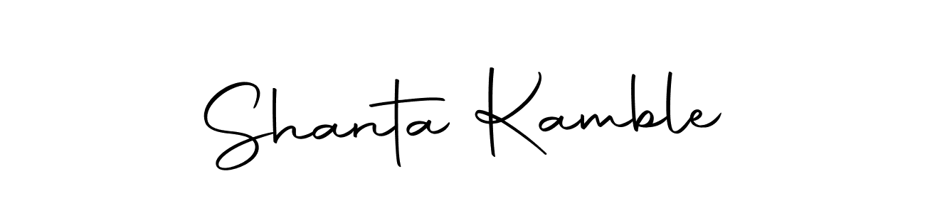 How to make Shanta Kamble name signature. Use Autography-DOLnW style for creating short signs online. This is the latest handwritten sign. Shanta Kamble signature style 10 images and pictures png