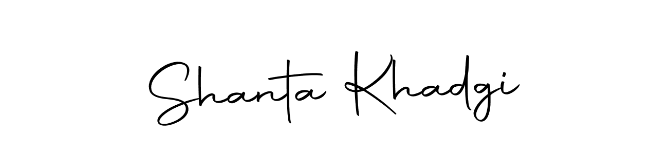 How to make Shanta Khadgi name signature. Use Autography-DOLnW style for creating short signs online. This is the latest handwritten sign. Shanta Khadgi signature style 10 images and pictures png