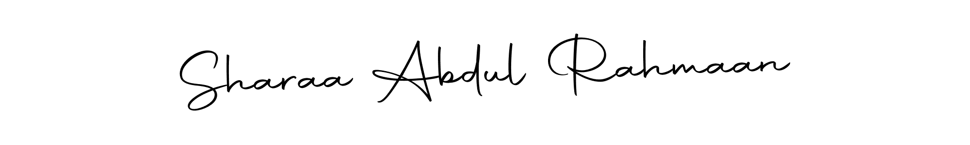 You can use this online signature creator to create a handwritten signature for the name Sharaa Abdul Rahmaan. This is the best online autograph maker. Sharaa Abdul Rahmaan signature style 10 images and pictures png