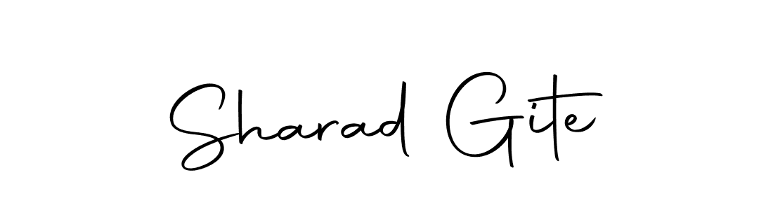 Design your own signature with our free online signature maker. With this signature software, you can create a handwritten (Autography-DOLnW) signature for name Sharad Gite. Sharad Gite signature style 10 images and pictures png