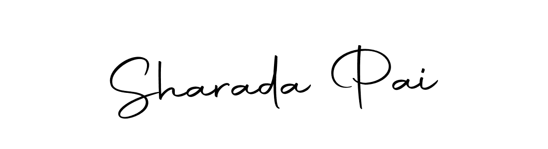 You should practise on your own different ways (Autography-DOLnW) to write your name (Sharada Pai) in signature. don't let someone else do it for you. Sharada Pai signature style 10 images and pictures png