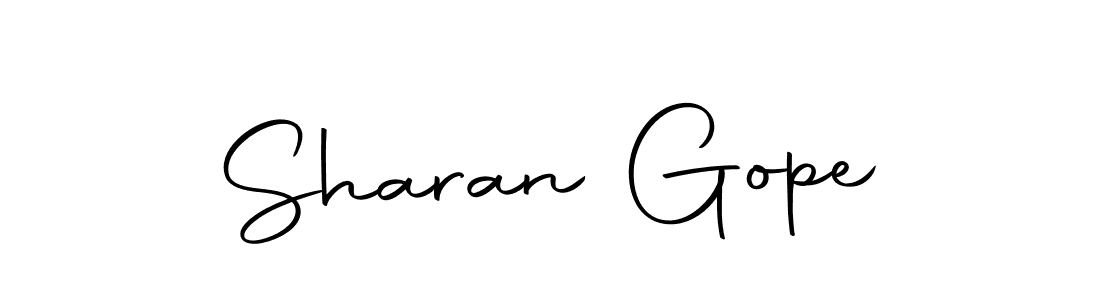 Use a signature maker to create a handwritten signature online. With this signature software, you can design (Autography-DOLnW) your own signature for name Sharan Gope. Sharan Gope signature style 10 images and pictures png