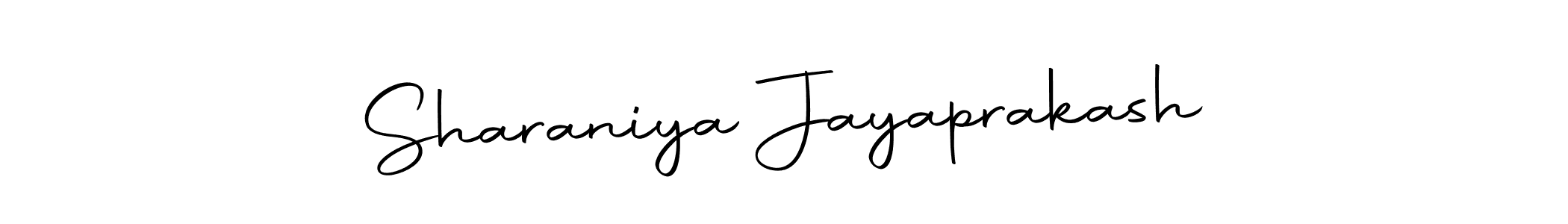 Make a beautiful signature design for name Sharaniya Jayaprakash. Use this online signature maker to create a handwritten signature for free. Sharaniya Jayaprakash signature style 10 images and pictures png