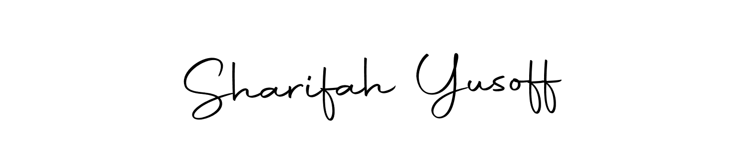 You can use this online signature creator to create a handwritten signature for the name Sharifah Yusoff. This is the best online autograph maker. Sharifah Yusoff signature style 10 images and pictures png