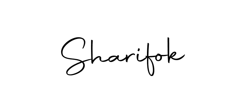 How to make Sharifok signature? Autography-DOLnW is a professional autograph style. Create handwritten signature for Sharifok name. Sharifok signature style 10 images and pictures png