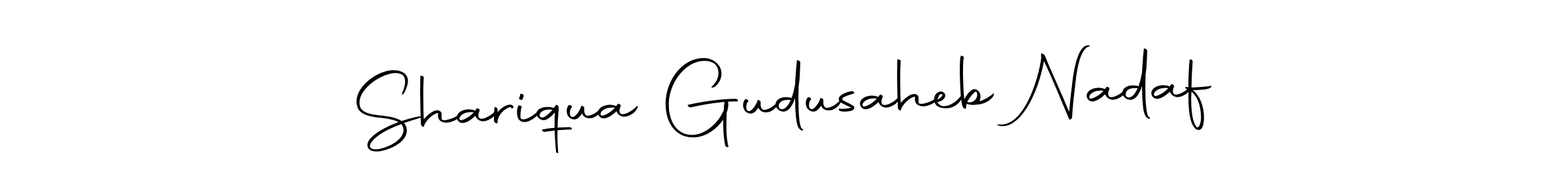 Shariqua Gudusaheb Nadaf stylish signature style. Best Handwritten Sign (Autography-DOLnW) for my name. Handwritten Signature Collection Ideas for my name Shariqua Gudusaheb Nadaf. Shariqua Gudusaheb Nadaf signature style 10 images and pictures png