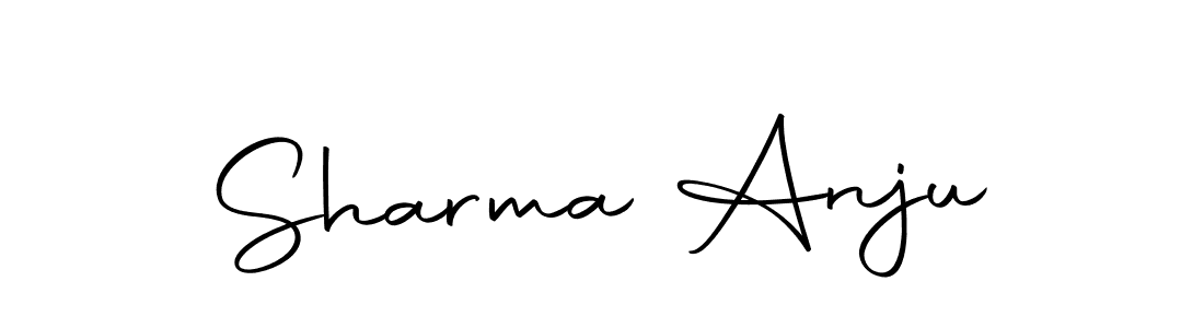 How to make Sharma Anju name signature. Use Autography-DOLnW style for creating short signs online. This is the latest handwritten sign. Sharma Anju signature style 10 images and pictures png