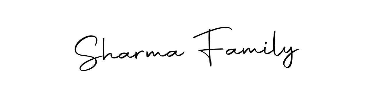 Use a signature maker to create a handwritten signature online. With this signature software, you can design (Autography-DOLnW) your own signature for name Sharma Family. Sharma Family signature style 10 images and pictures png