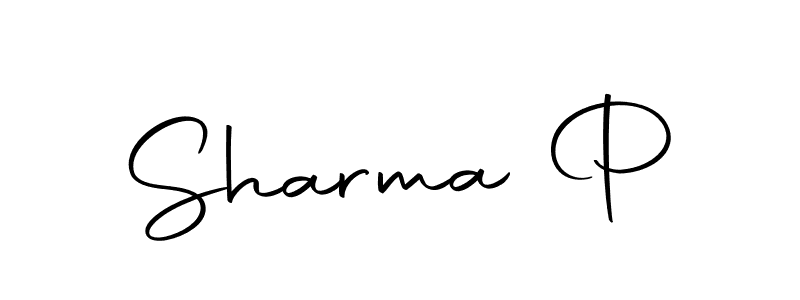 Create a beautiful signature design for name Sharma P. With this signature (Autography-DOLnW) fonts, you can make a handwritten signature for free. Sharma P signature style 10 images and pictures png