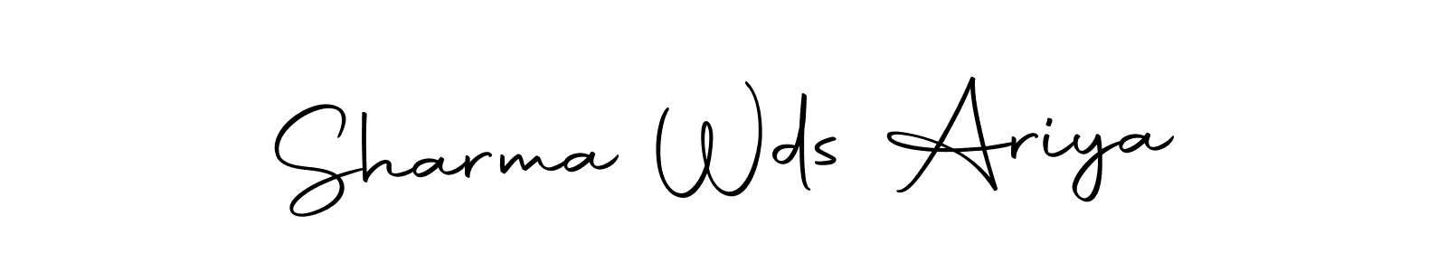 Design your own signature with our free online signature maker. With this signature software, you can create a handwritten (Autography-DOLnW) signature for name Sharma Wds Ariya. Sharma Wds Ariya signature style 10 images and pictures png