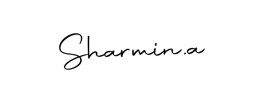 How to make Sharmin.a name signature. Use Autography-DOLnW style for creating short signs online. This is the latest handwritten sign. Sharmin.a signature style 10 images and pictures png