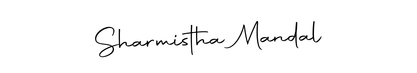 How to make Sharmistha Mandal name signature. Use Autography-DOLnW style for creating short signs online. This is the latest handwritten sign. Sharmistha Mandal signature style 10 images and pictures png