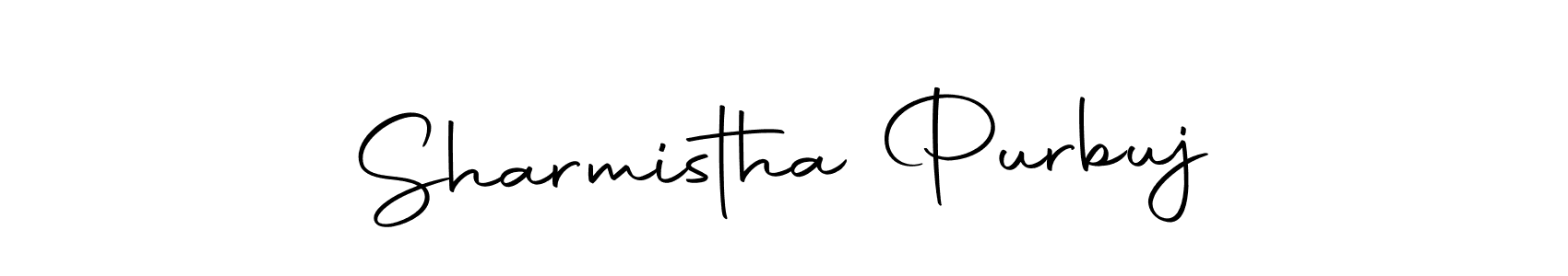 Autography-DOLnW is a professional signature style that is perfect for those who want to add a touch of class to their signature. It is also a great choice for those who want to make their signature more unique. Get Sharmistha Purbuj name to fancy signature for free. Sharmistha Purbuj signature style 10 images and pictures png