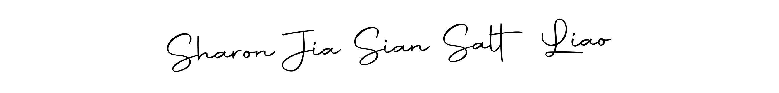 How to make Sharon Jia Sian Salt Liao name signature. Use Autography-DOLnW style for creating short signs online. This is the latest handwritten sign. Sharon Jia Sian Salt Liao signature style 10 images and pictures png