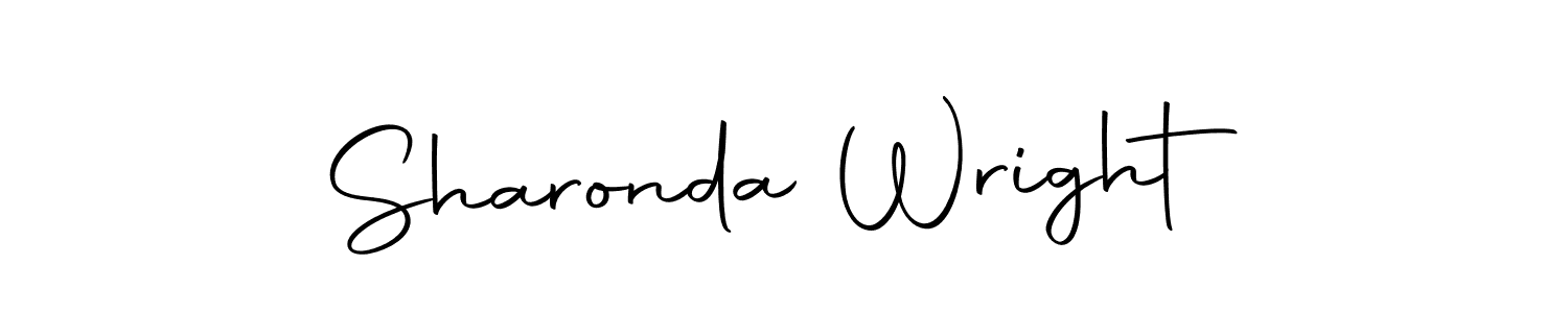 How to make Sharonda Wright name signature. Use Autography-DOLnW style for creating short signs online. This is the latest handwritten sign. Sharonda Wright signature style 10 images and pictures png