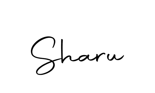 Design your own signature with our free online signature maker. With this signature software, you can create a handwritten (Autography-DOLnW) signature for name Sharu. Sharu signature style 10 images and pictures png