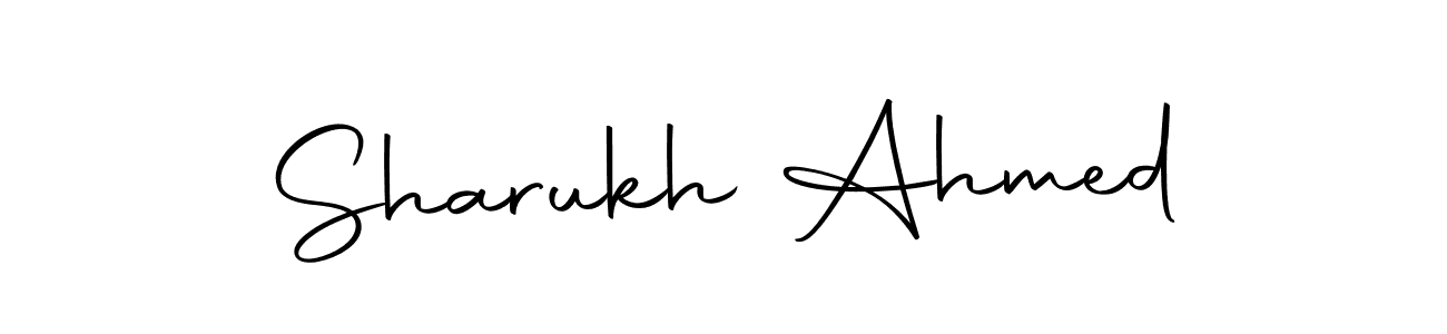 The best way (Autography-DOLnW) to make a short signature is to pick only two or three words in your name. The name Sharukh Ahmed include a total of six letters. For converting this name. Sharukh Ahmed signature style 10 images and pictures png