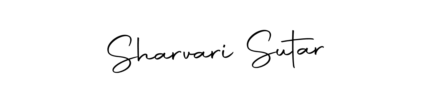 How to make Sharvari Sutar name signature. Use Autography-DOLnW style for creating short signs online. This is the latest handwritten sign. Sharvari Sutar signature style 10 images and pictures png