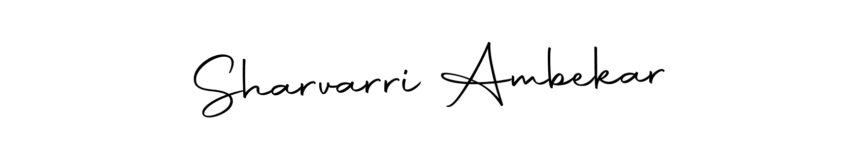 The best way (Autography-DOLnW) to make a short signature is to pick only two or three words in your name. The name Sharvarri Ambekar include a total of six letters. For converting this name. Sharvarri Ambekar signature style 10 images and pictures png