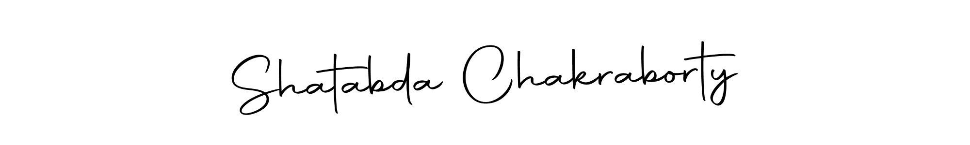 Make a beautiful signature design for name Shatabda Chakraborty. With this signature (Autography-DOLnW) style, you can create a handwritten signature for free. Shatabda Chakraborty signature style 10 images and pictures png