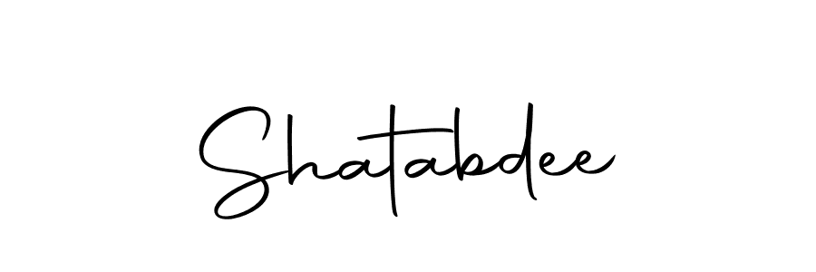 Design your own signature with our free online signature maker. With this signature software, you can create a handwritten (Autography-DOLnW) signature for name Shatabdee. Shatabdee signature style 10 images and pictures png