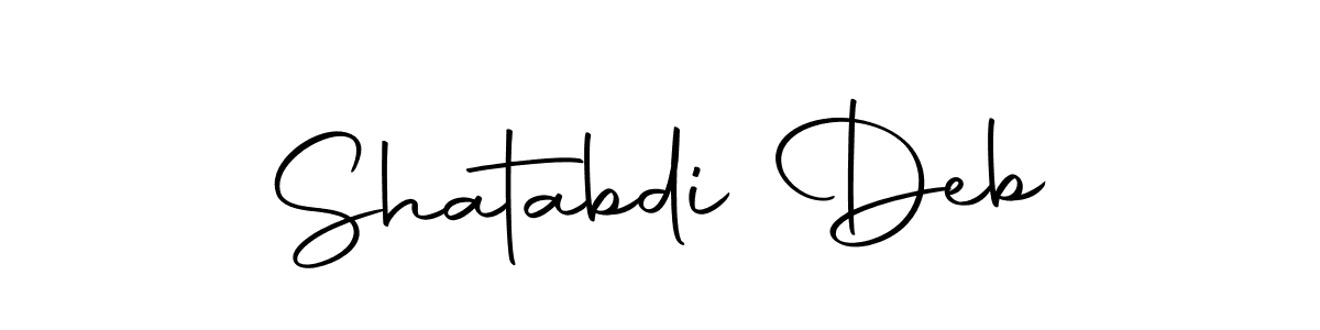 How to make Shatabdi Deb name signature. Use Autography-DOLnW style for creating short signs online. This is the latest handwritten sign. Shatabdi Deb signature style 10 images and pictures png