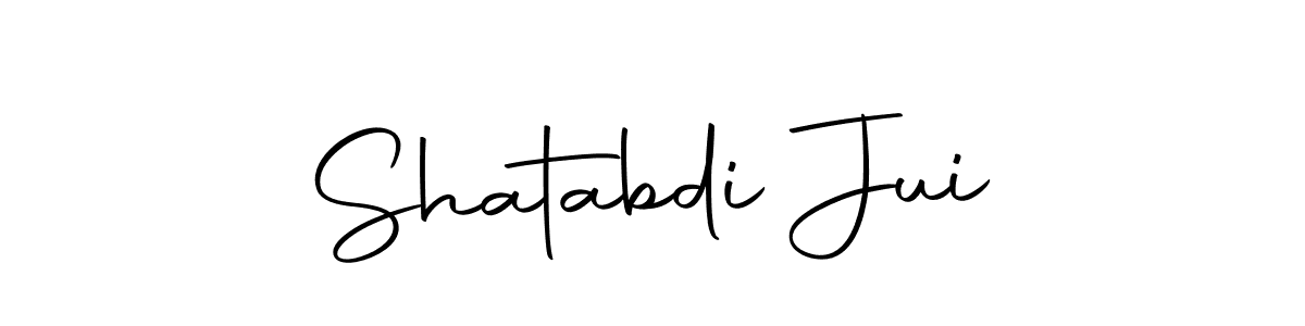 The best way (Autography-DOLnW) to make a short signature is to pick only two or three words in your name. The name Shatabdi Jui include a total of six letters. For converting this name. Shatabdi Jui signature style 10 images and pictures png