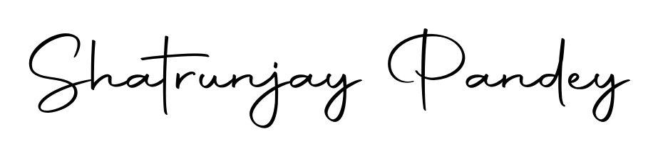 A sleek calligraphic signature for name Shatrunjay Pandey utilizing Autography-DOLnW styling. Great for adding personal signatures to photos and art. Shatrunjay Pandey signature style 10 images and pictures png