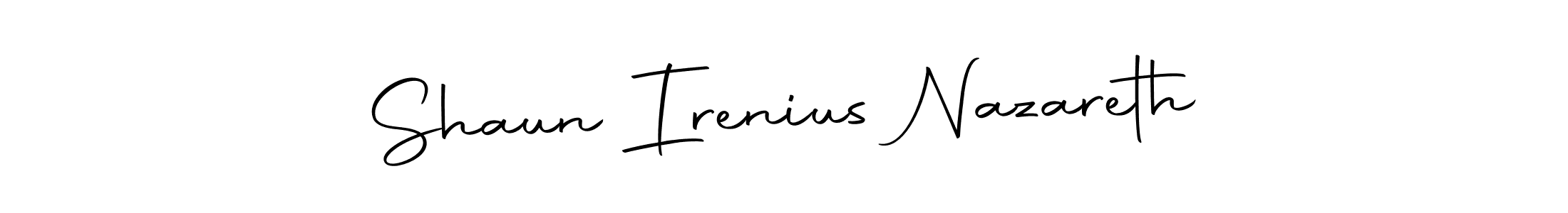 How to make Shaun Irenius Nazareth name signature. Use Autography-DOLnW style for creating short signs online. This is the latest handwritten sign. Shaun Irenius Nazareth signature style 10 images and pictures png