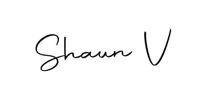 Create a beautiful signature design for name Shaun V. With this signature (Autography-DOLnW) fonts, you can make a handwritten signature for free. Shaun V signature style 10 images and pictures png