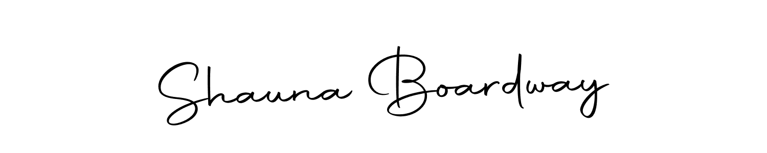 How to make Shauna Boardway name signature. Use Autography-DOLnW style for creating short signs online. This is the latest handwritten sign. Shauna Boardway signature style 10 images and pictures png