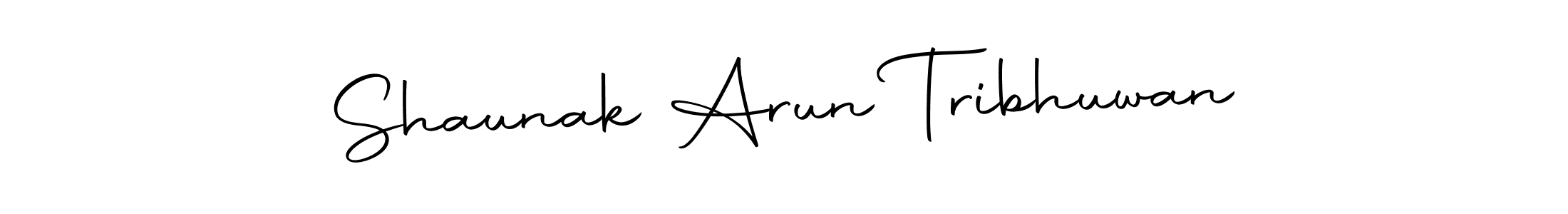 Create a beautiful signature design for name Shaunak Arun Tribhuwan. With this signature (Autography-DOLnW) fonts, you can make a handwritten signature for free. Shaunak Arun Tribhuwan signature style 10 images and pictures png