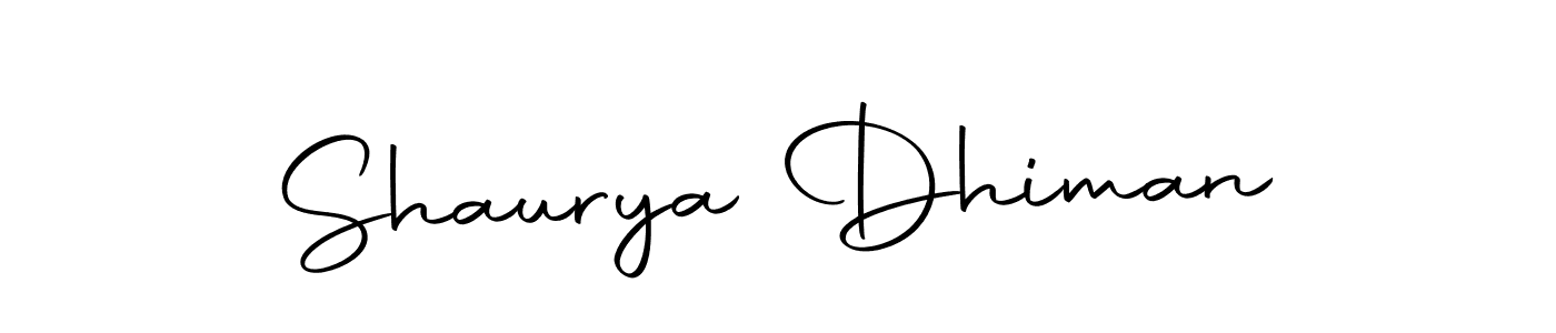 Make a beautiful signature design for name Shaurya Dhiman. Use this online signature maker to create a handwritten signature for free. Shaurya Dhiman signature style 10 images and pictures png