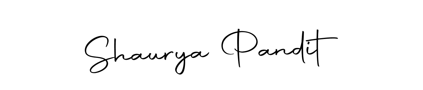 How to make Shaurya Pandit name signature. Use Autography-DOLnW style for creating short signs online. This is the latest handwritten sign. Shaurya Pandit signature style 10 images and pictures png